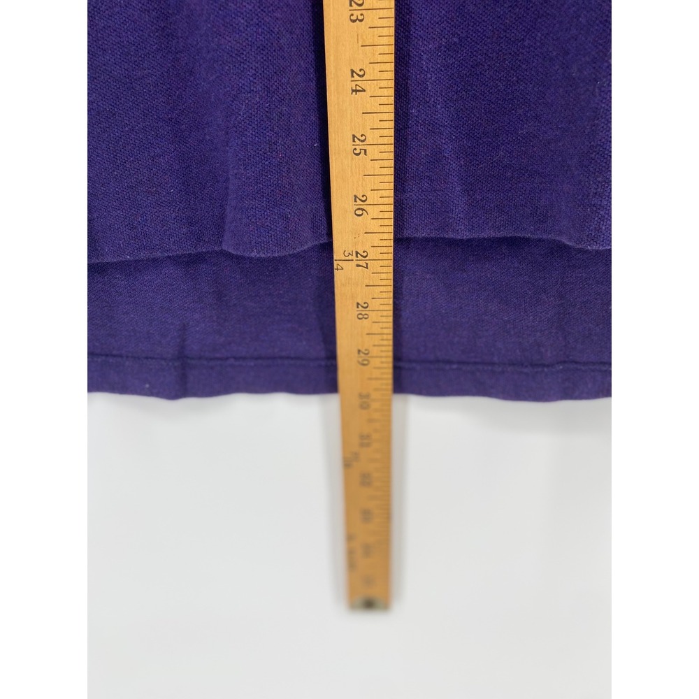 Polo Ralph Lauren Mens Purple Short Sleeve Pique Cotton Polo Large Green Pony - Picture 7 of 7